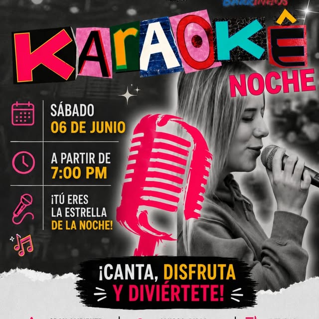 Karaoke Noche flyer — Café Barrinhos